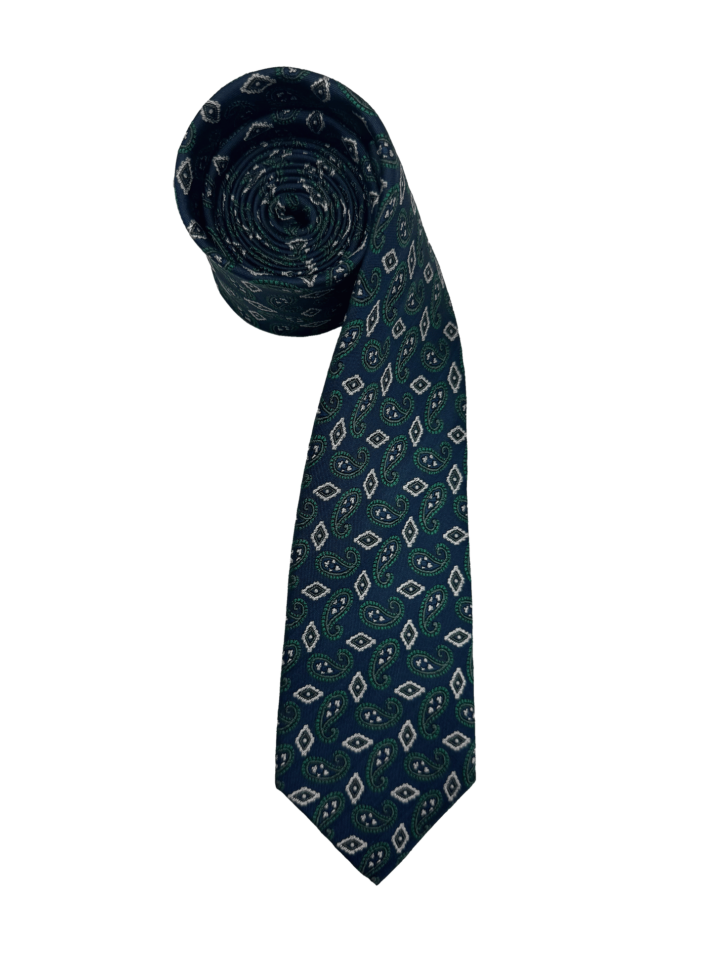 Green Paisley Silk Tie
