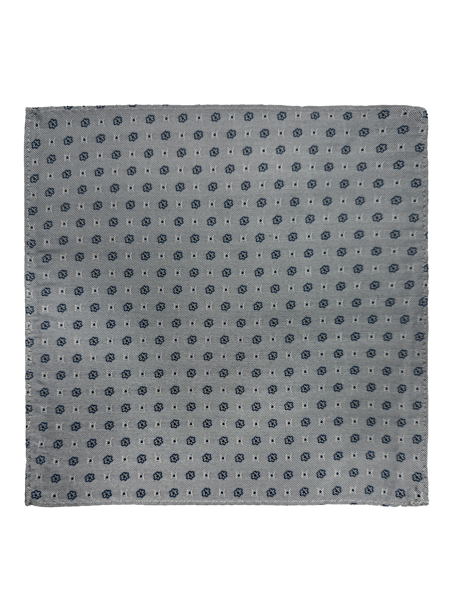 Grey Tile Print Pocket Square