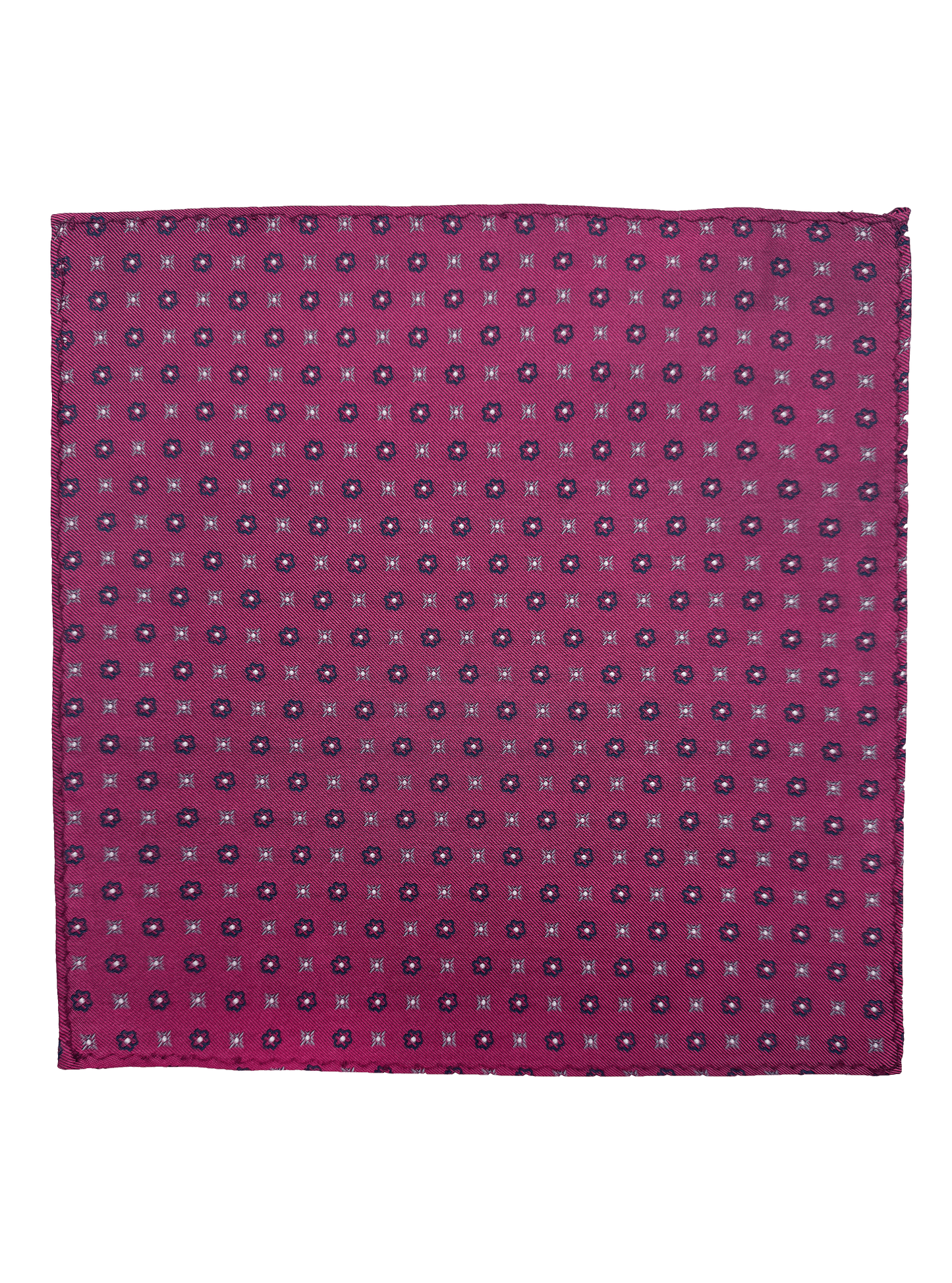 Fushcia Tile Print Pocket Square
