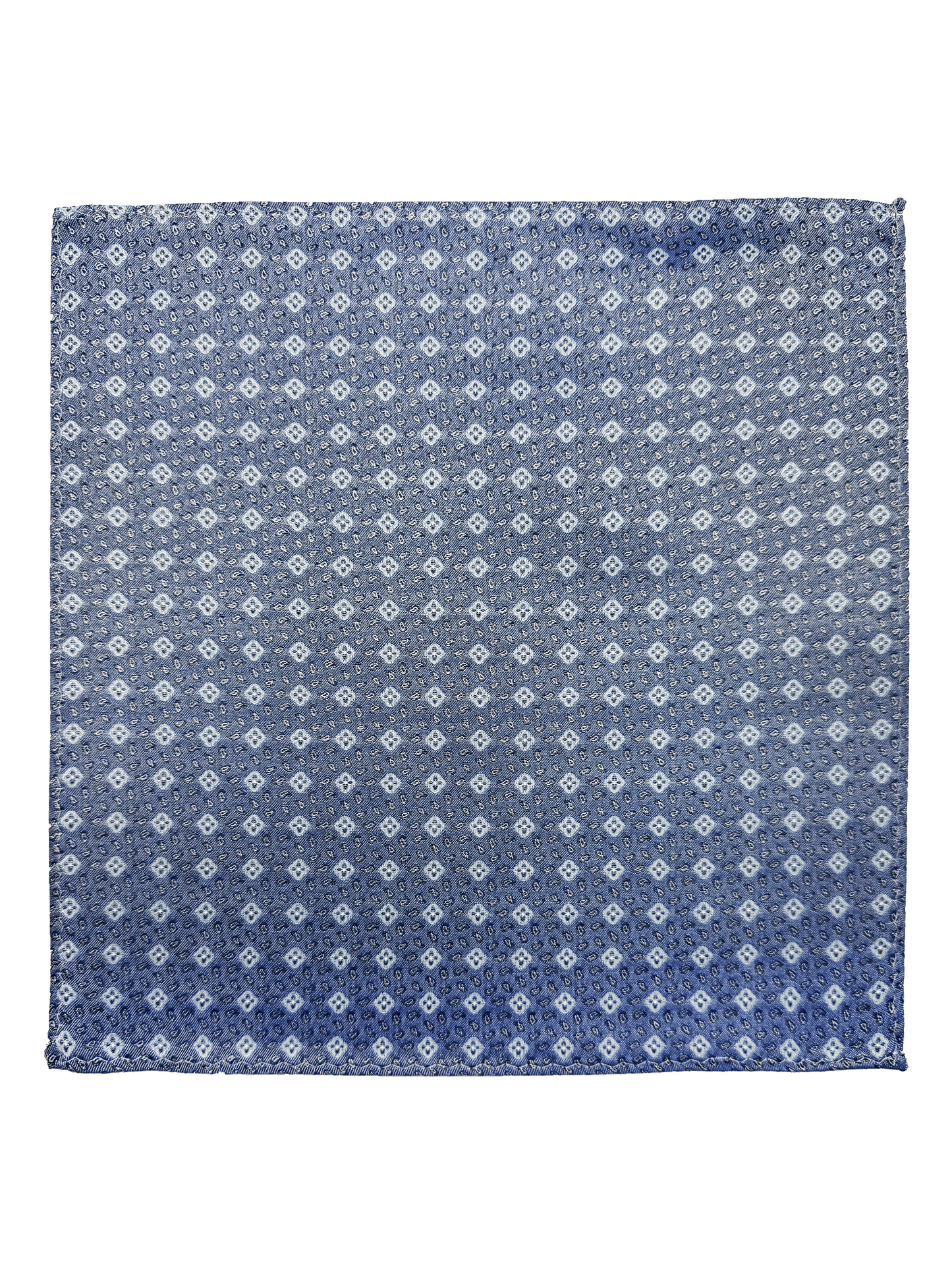 Blue Tile Print Pocket Square