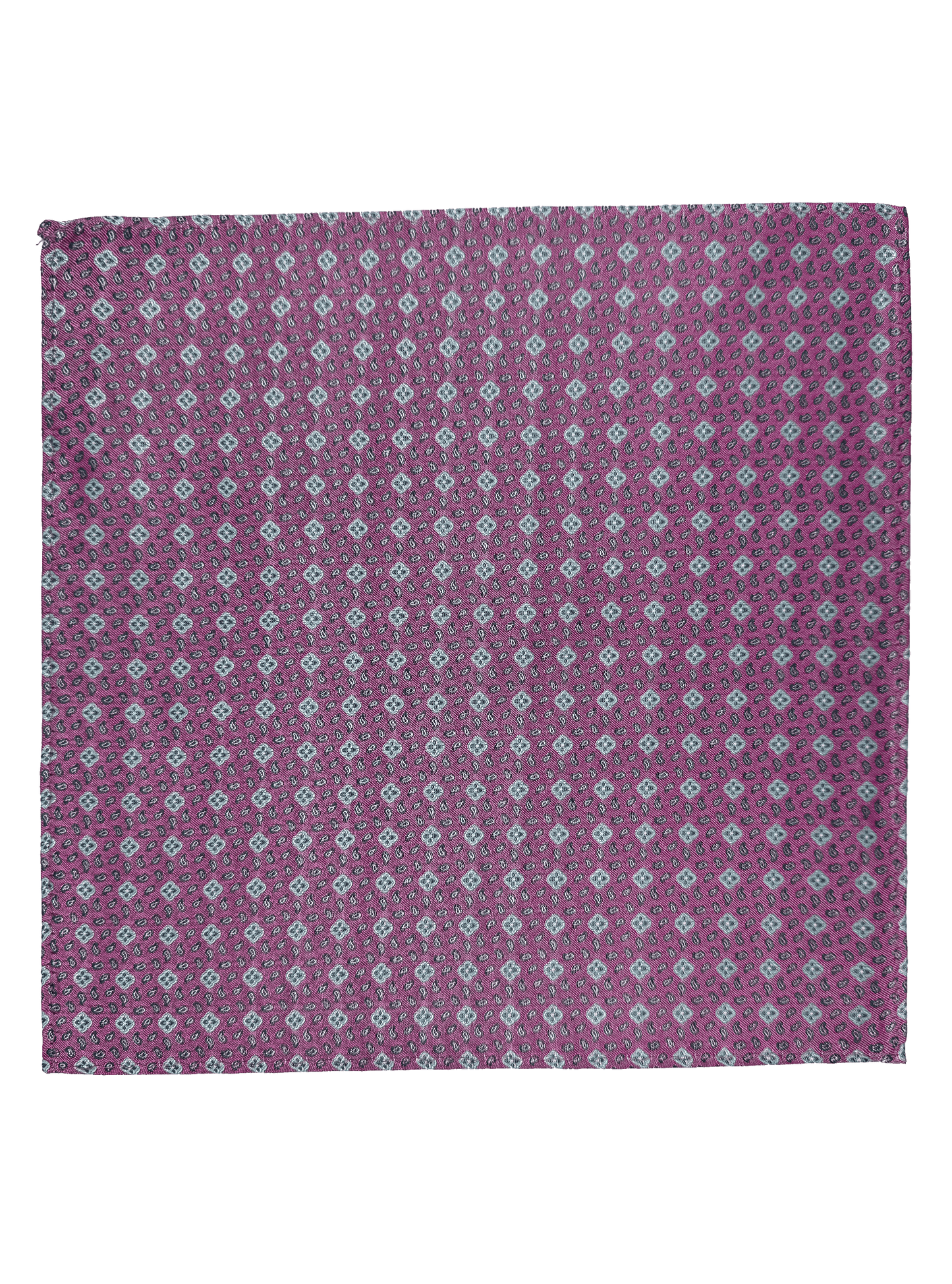 Purple Tile Print Pocket Square