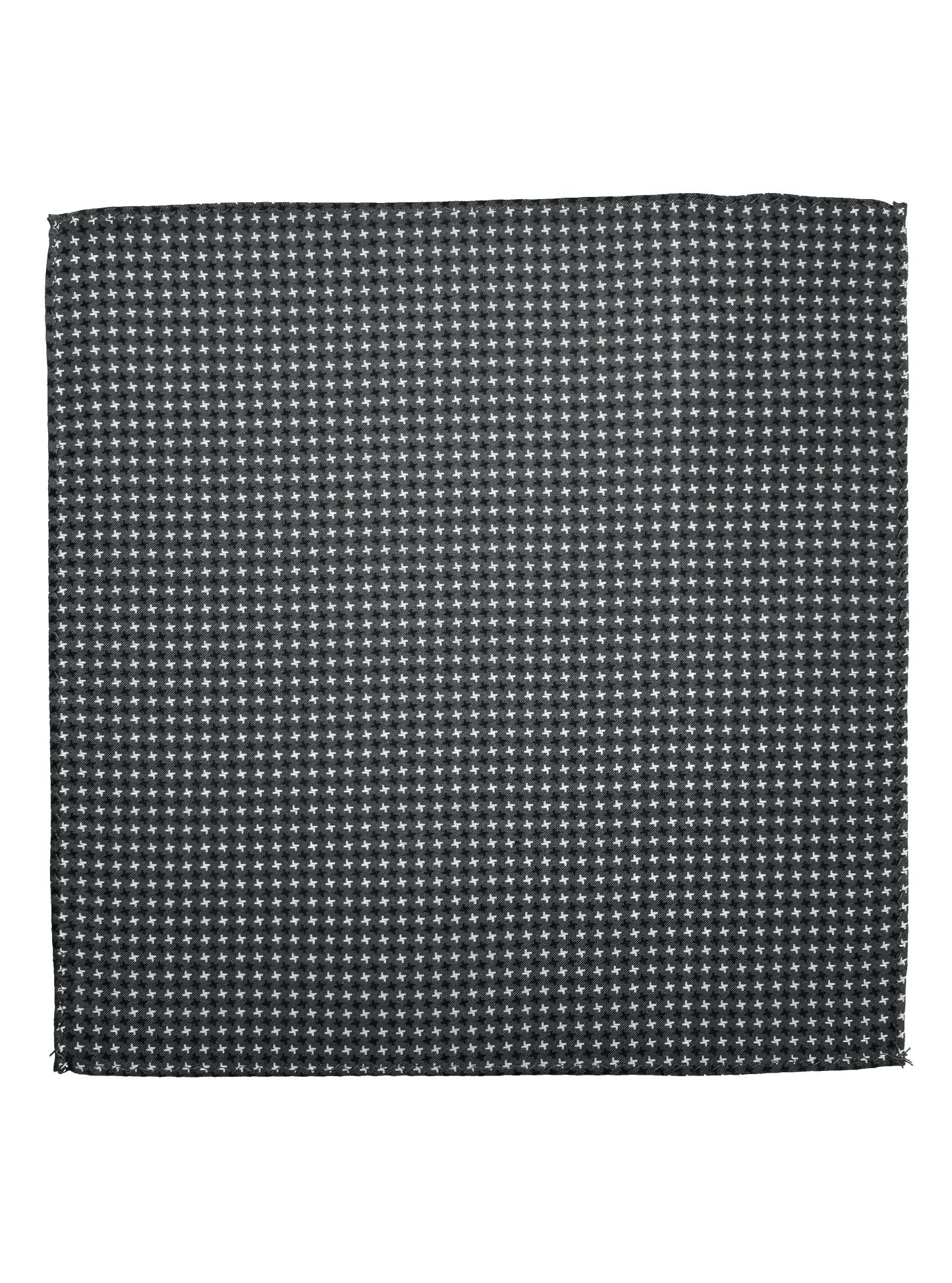 Charcoal Star Tile Print Pocket Square