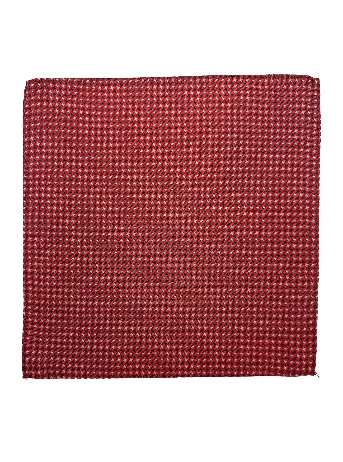 Red Star Tile Print Pocket Square