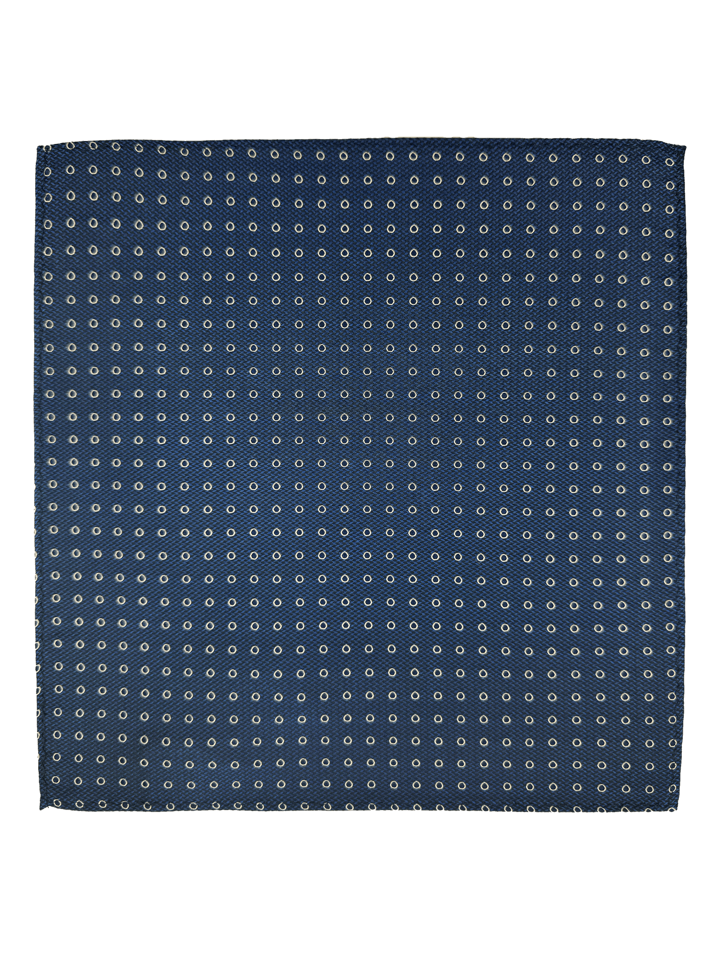 Navy Circle Tile Print Pocket Square
