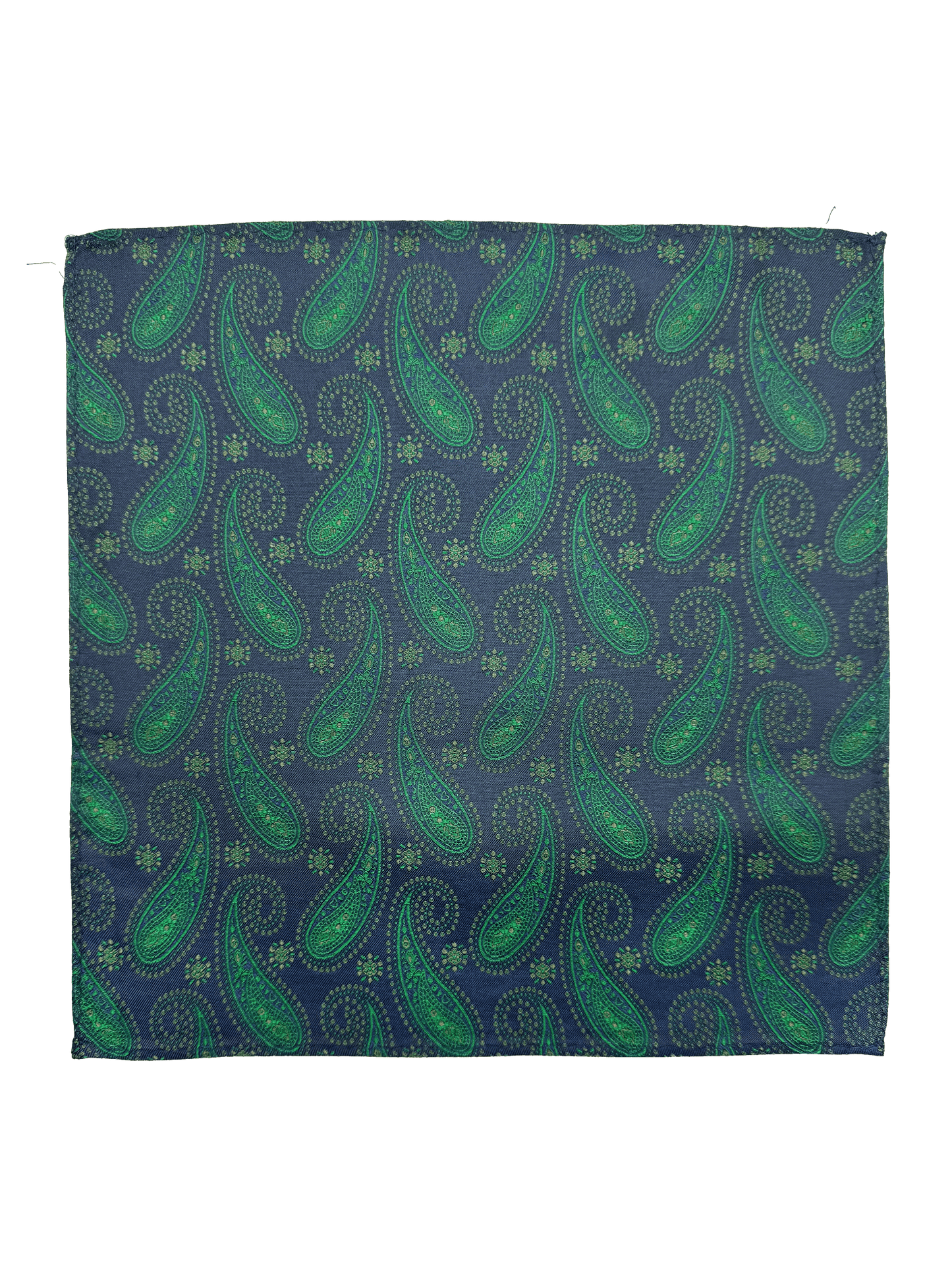 Green Paisley Pocket Square