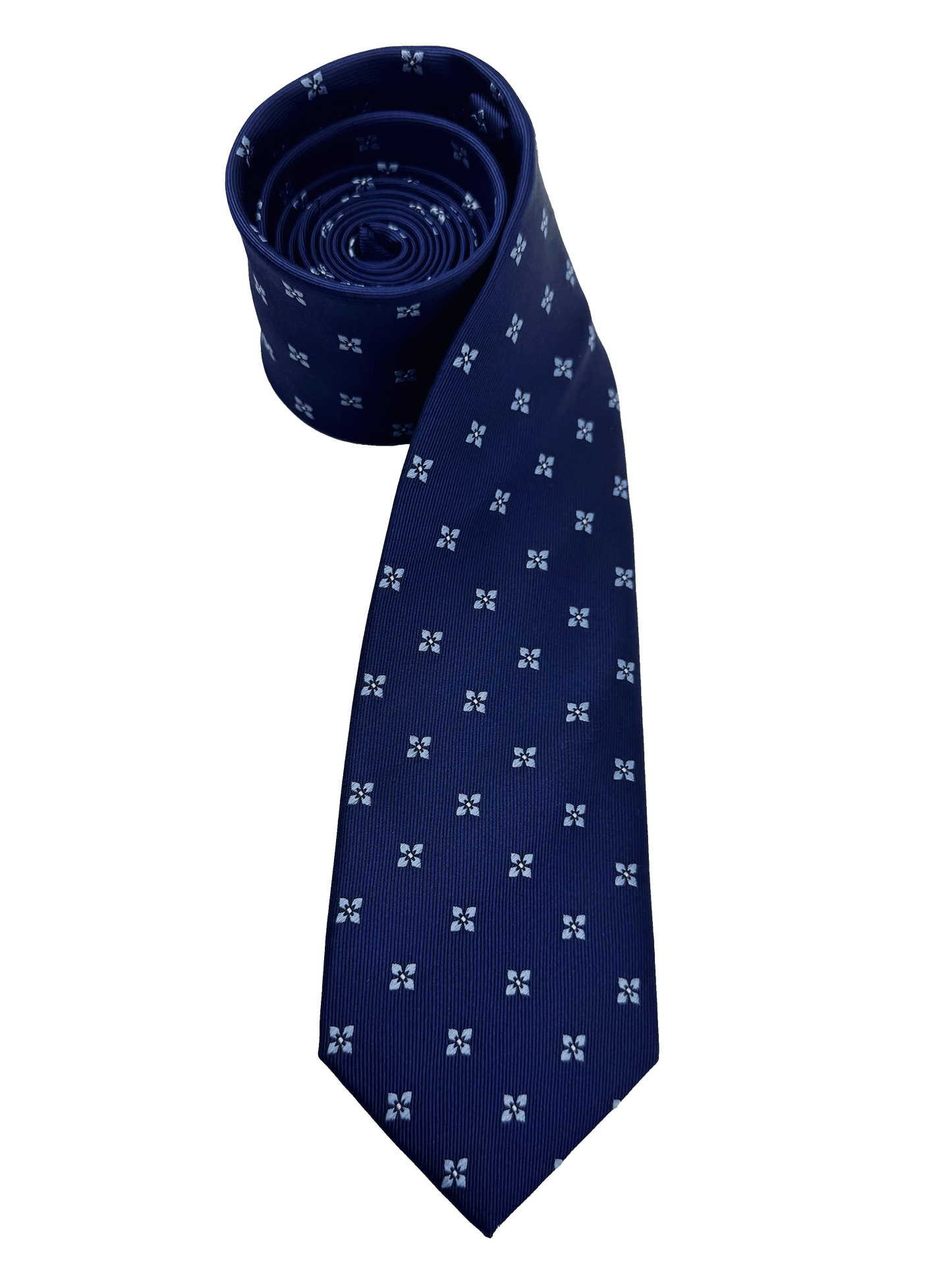 Blue Floral Silk Tie