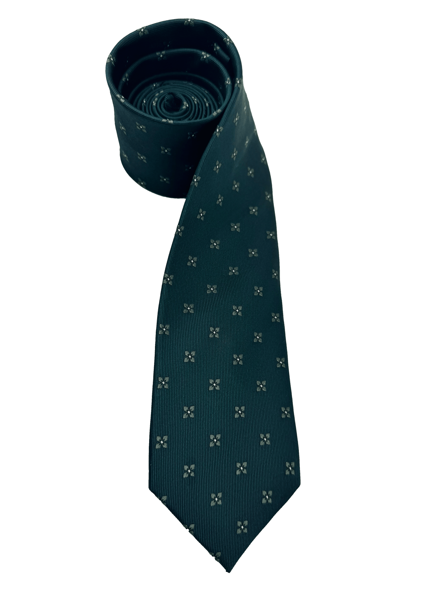 Green Floral Silk Tie