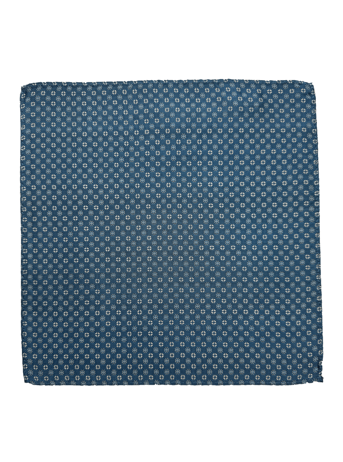 Blue Tile Print Pocket Square
