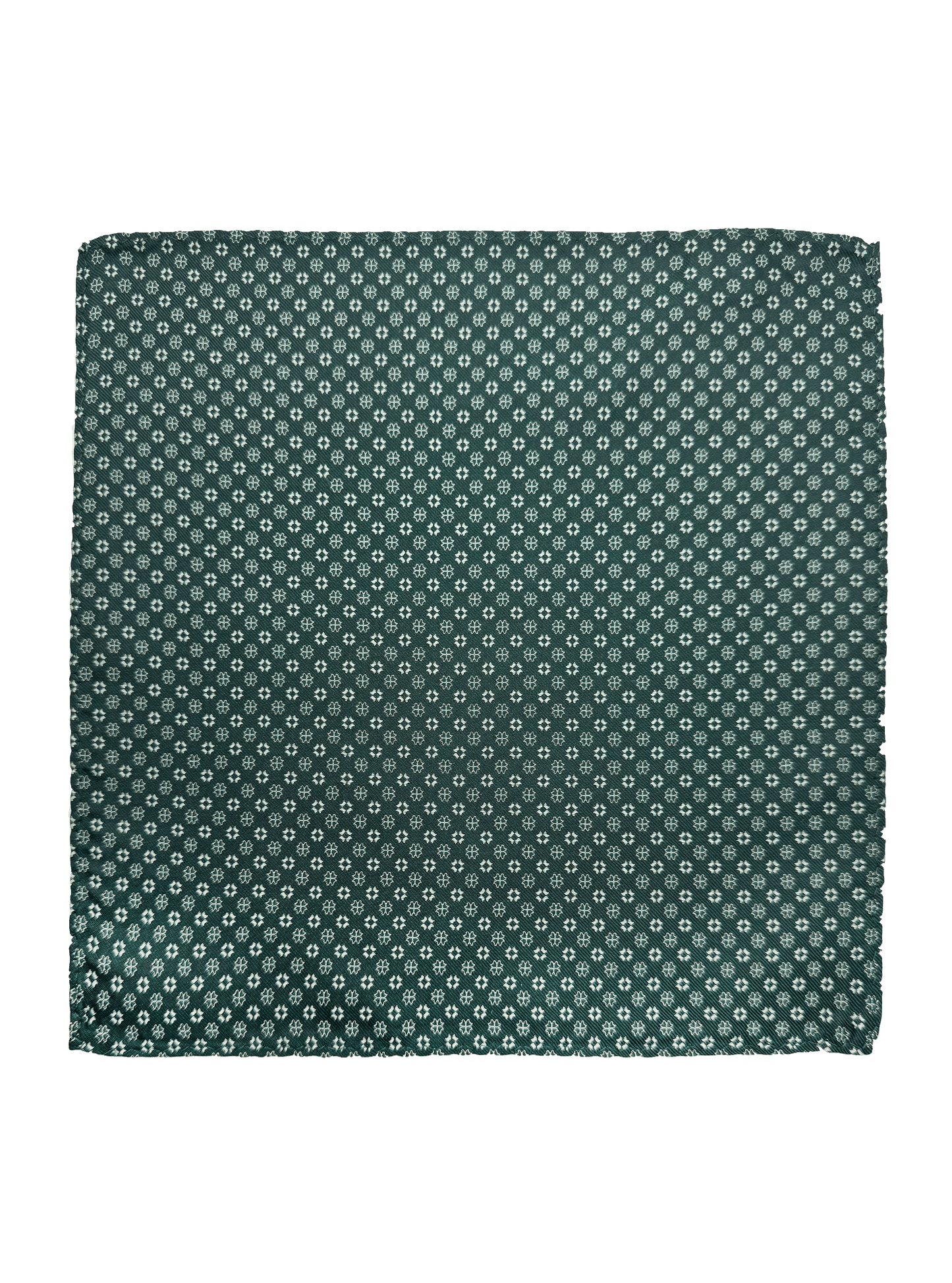 Green Tile Print Pocket Square