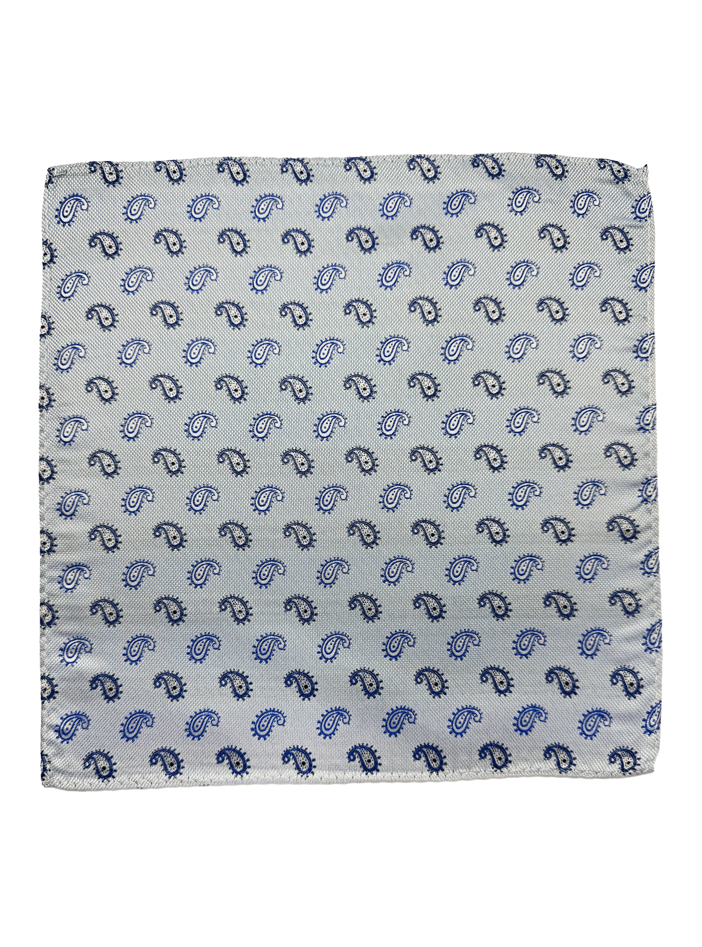 Light Blue Paisley Pocket Square