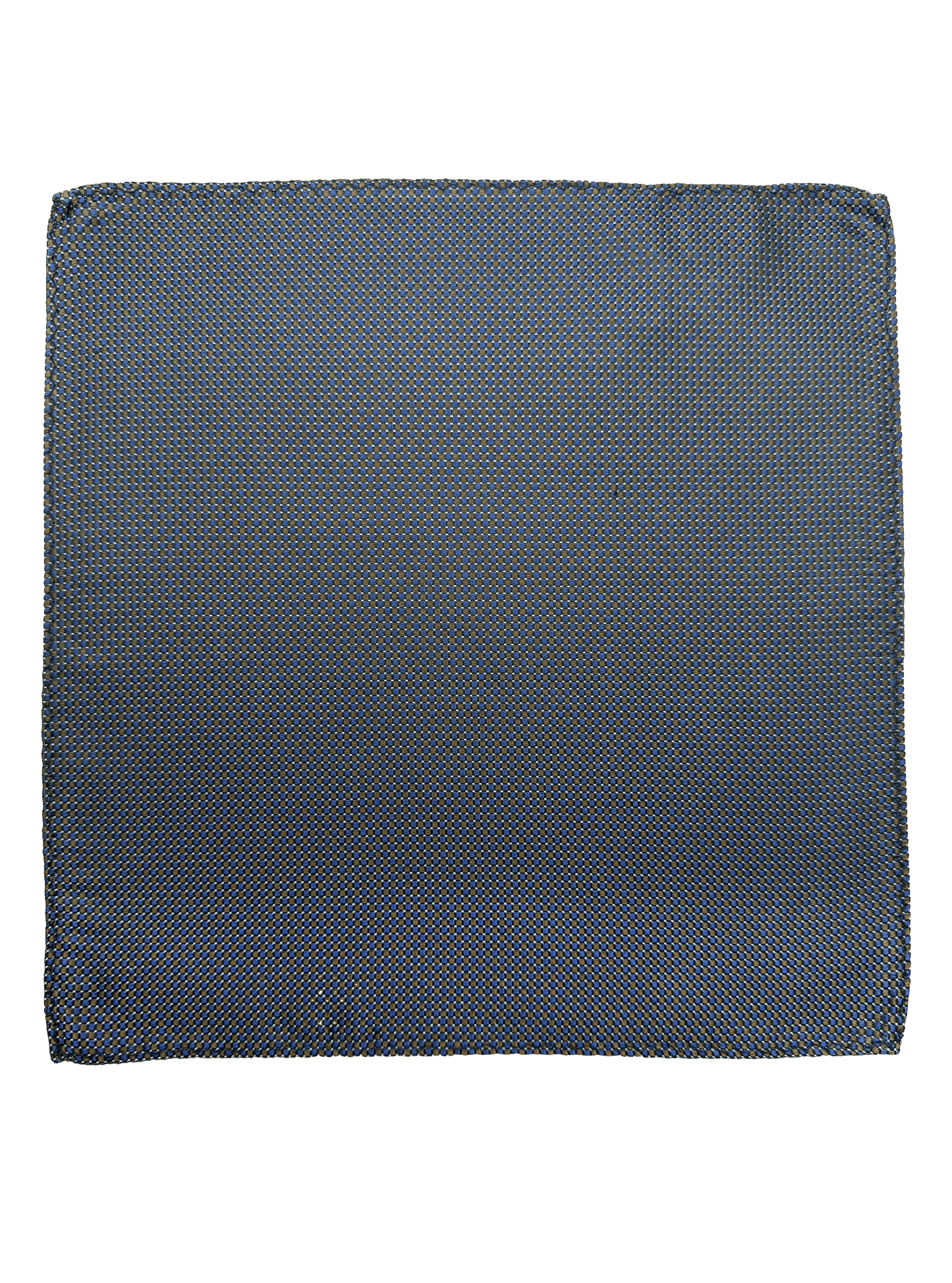 Navy Brown Woven Pocket Square