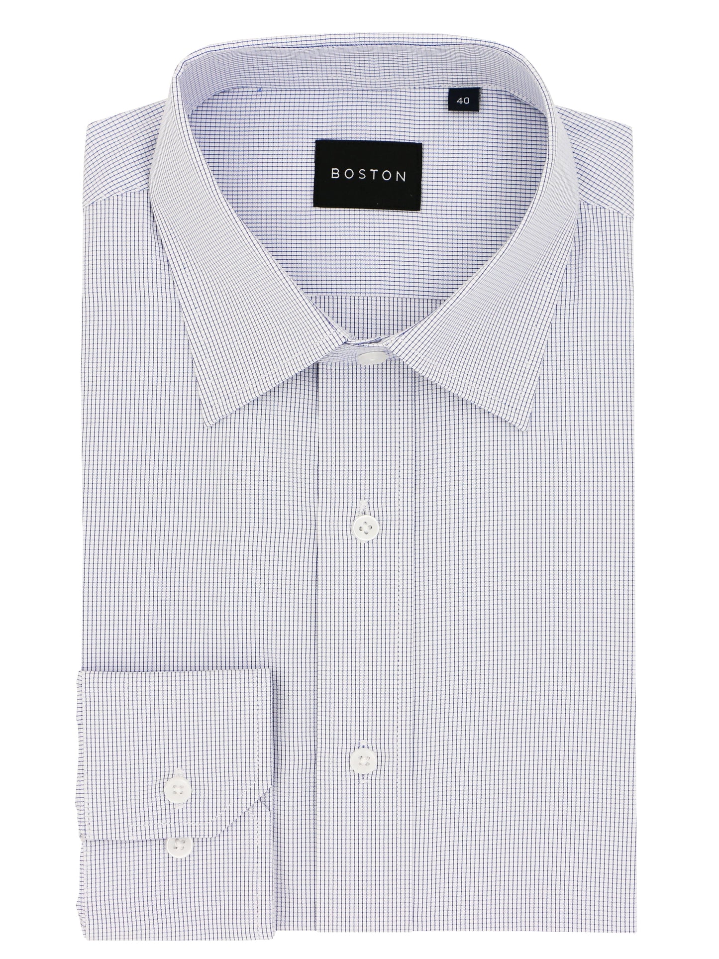 Liberty Business Navy Microchecked Shirt