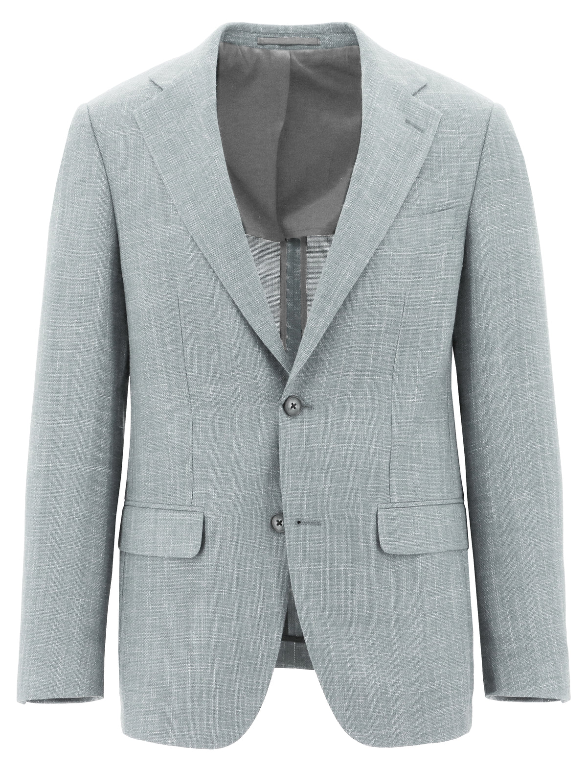 Prato Ice Blue Wool Linen Blend Sports Jacket