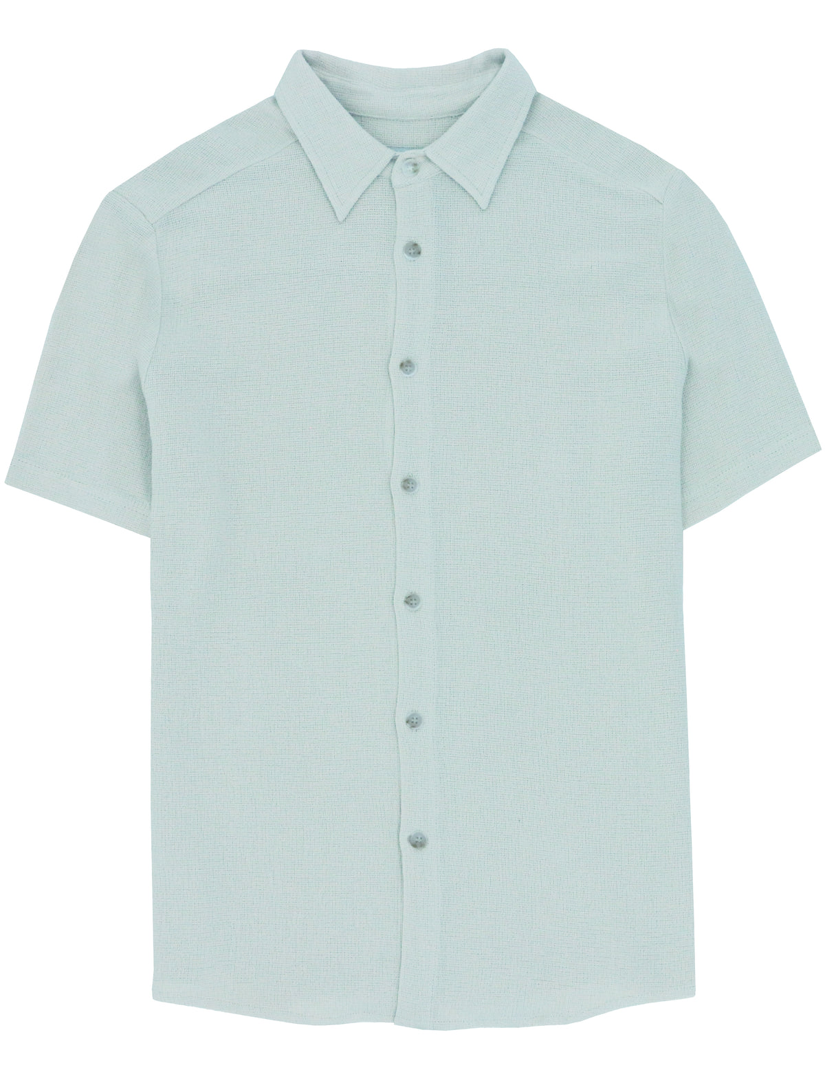 Noah Ice Blue Knit Short Sleeve Shirt