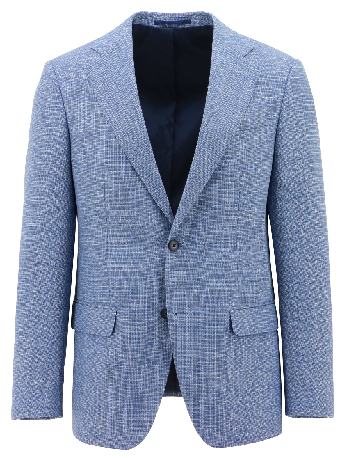Forli Blue Wool Linen Sports Jacket