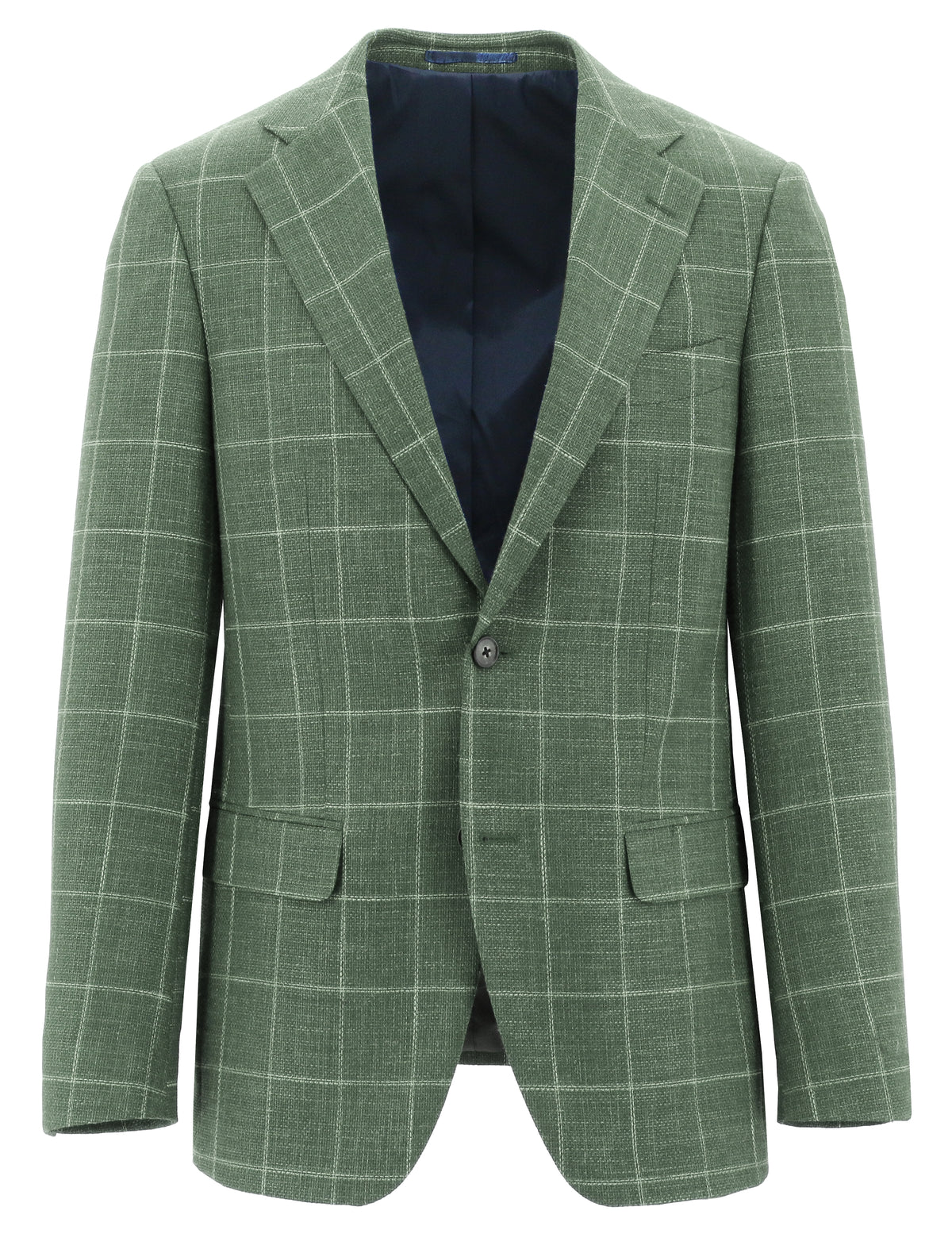 Siena Green Windowpane Comfort Stretch Sports Jacket