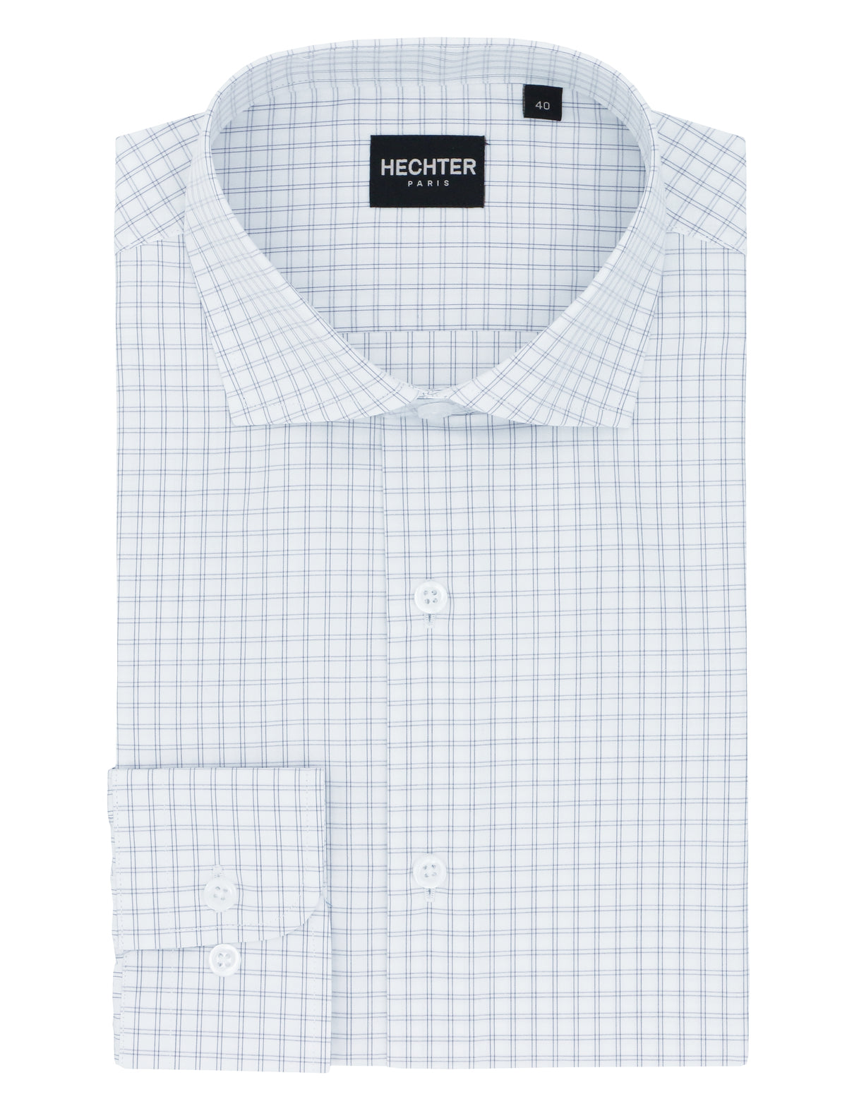 Jacque Blue Fine Check Cotton Business Shirt