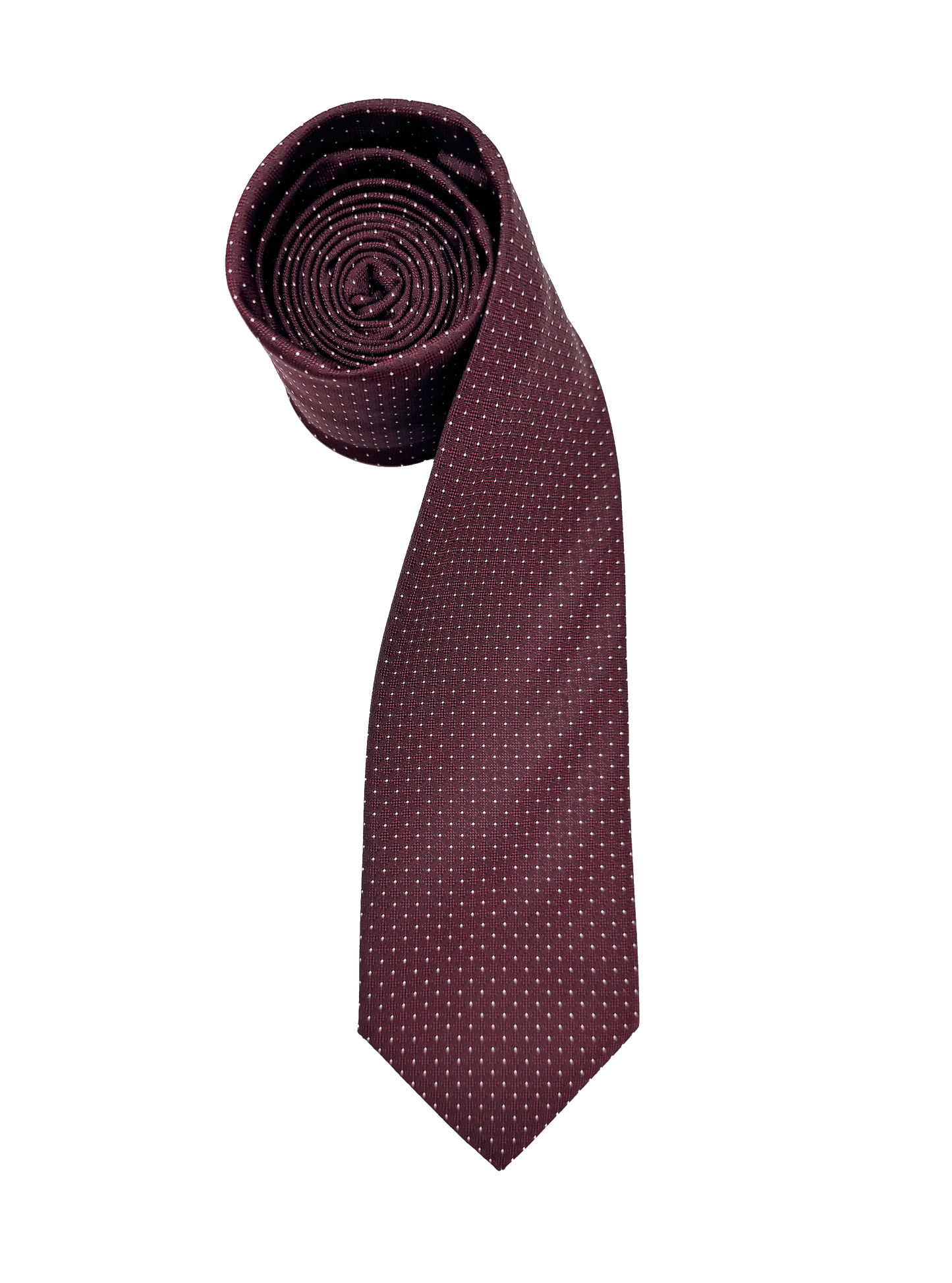 Burgundy Dotted Tie