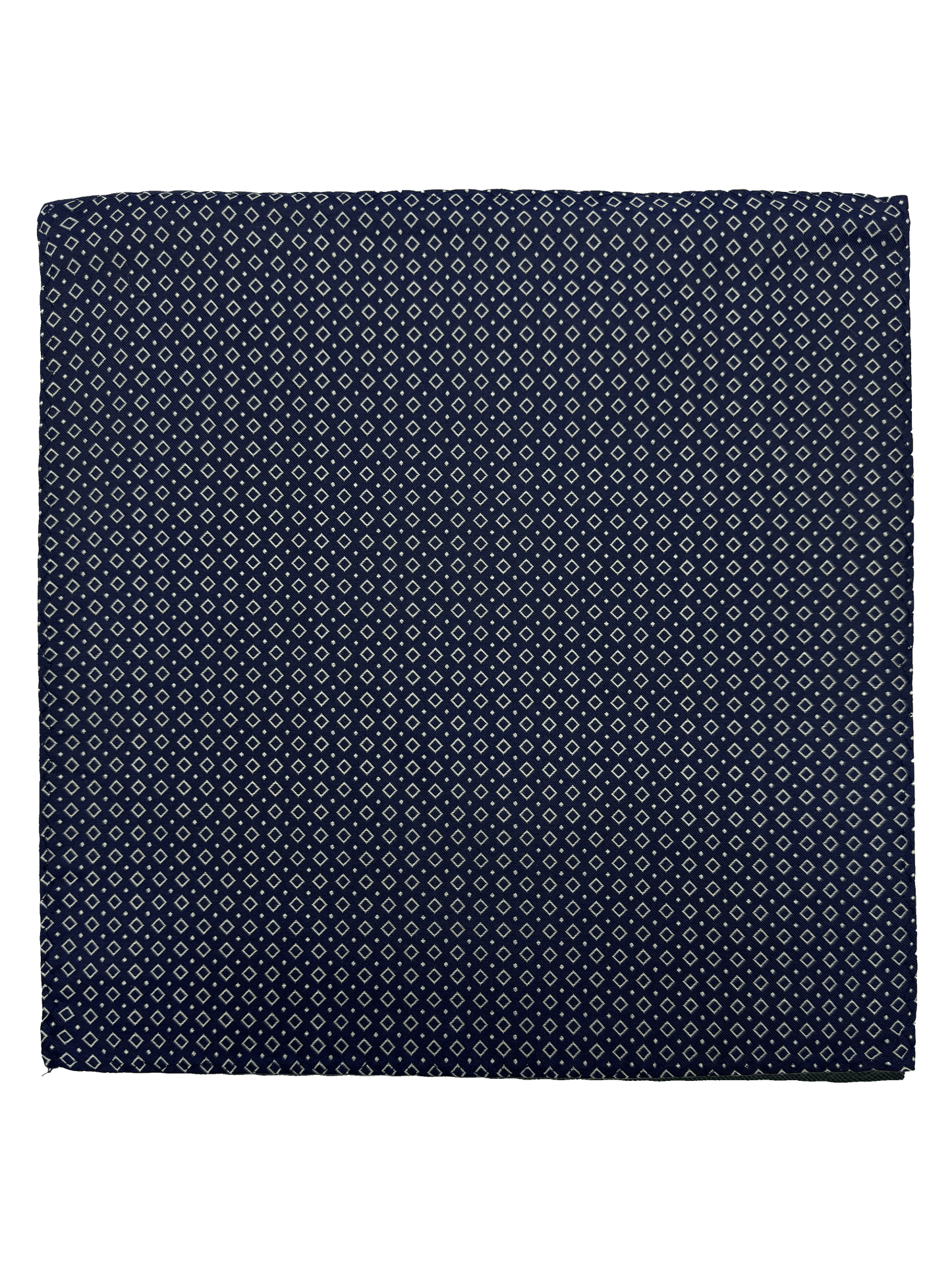 Black Square Print Silk Pocket Square