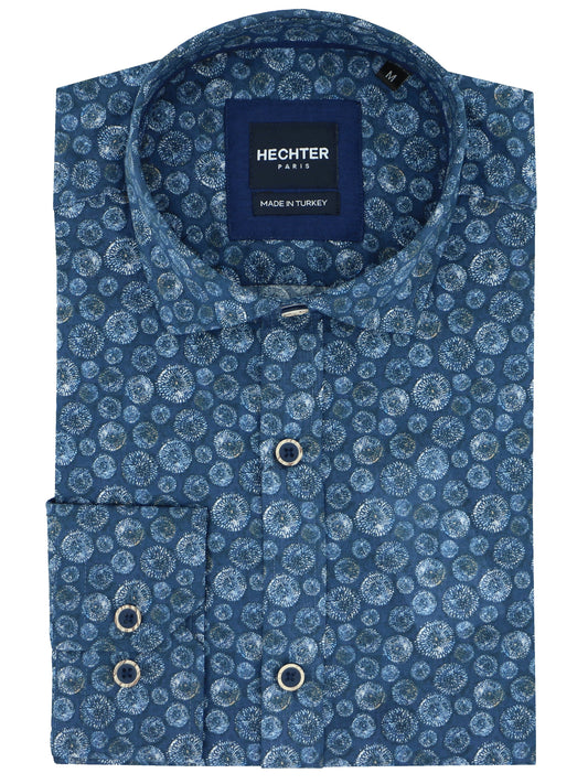 Sel Blue Printed Shirt