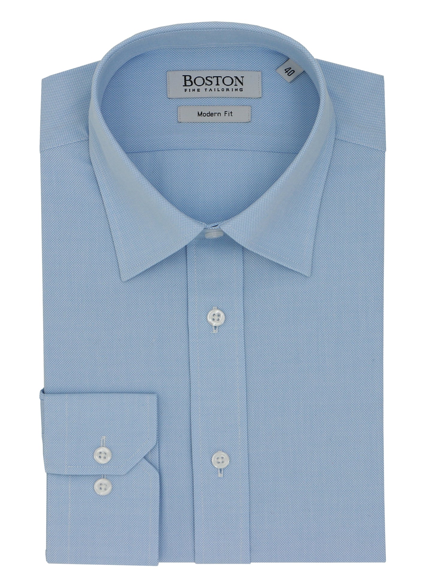 Liberty Business Blue Textured Shirt