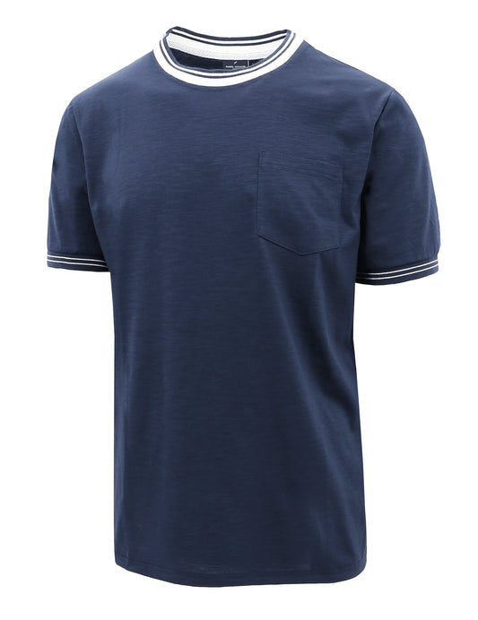 French Navy Striped Crew Neck Tee