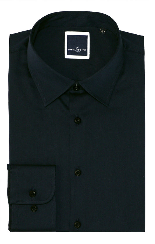 W12 Franco Black Business Shirt