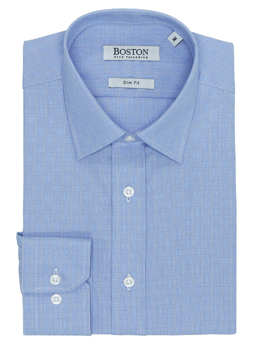 Liberty Business Blue Checked Shirt