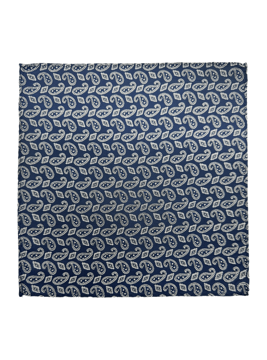 Blue Paisley Pocket Square