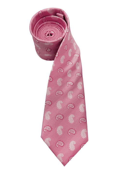 Pink Paisley Silk Tie