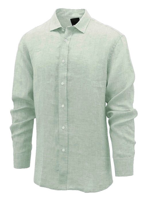 Sel Green Linen Long Sleeve Shirt