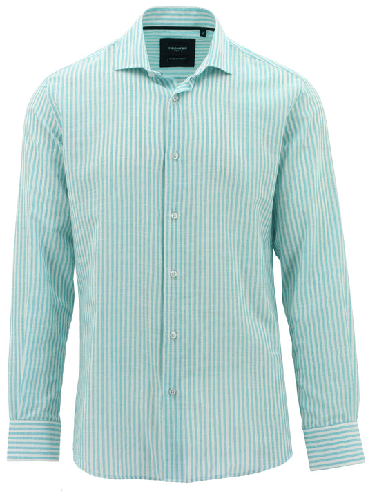 Sel Green Striped Linen Shirt