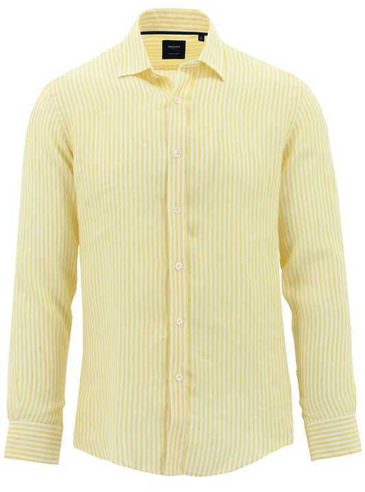 Sel Yellow Striped Linen Shirt