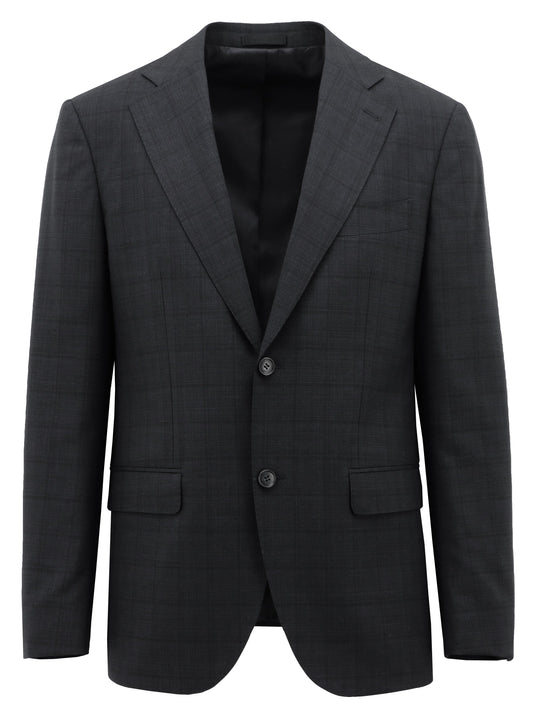Forli Blake Black Prince of Wales Checked Wool Suit