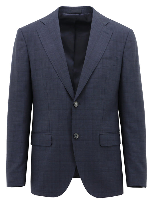 Forli Blake Navy Prince of Wales Checked Wool Suit