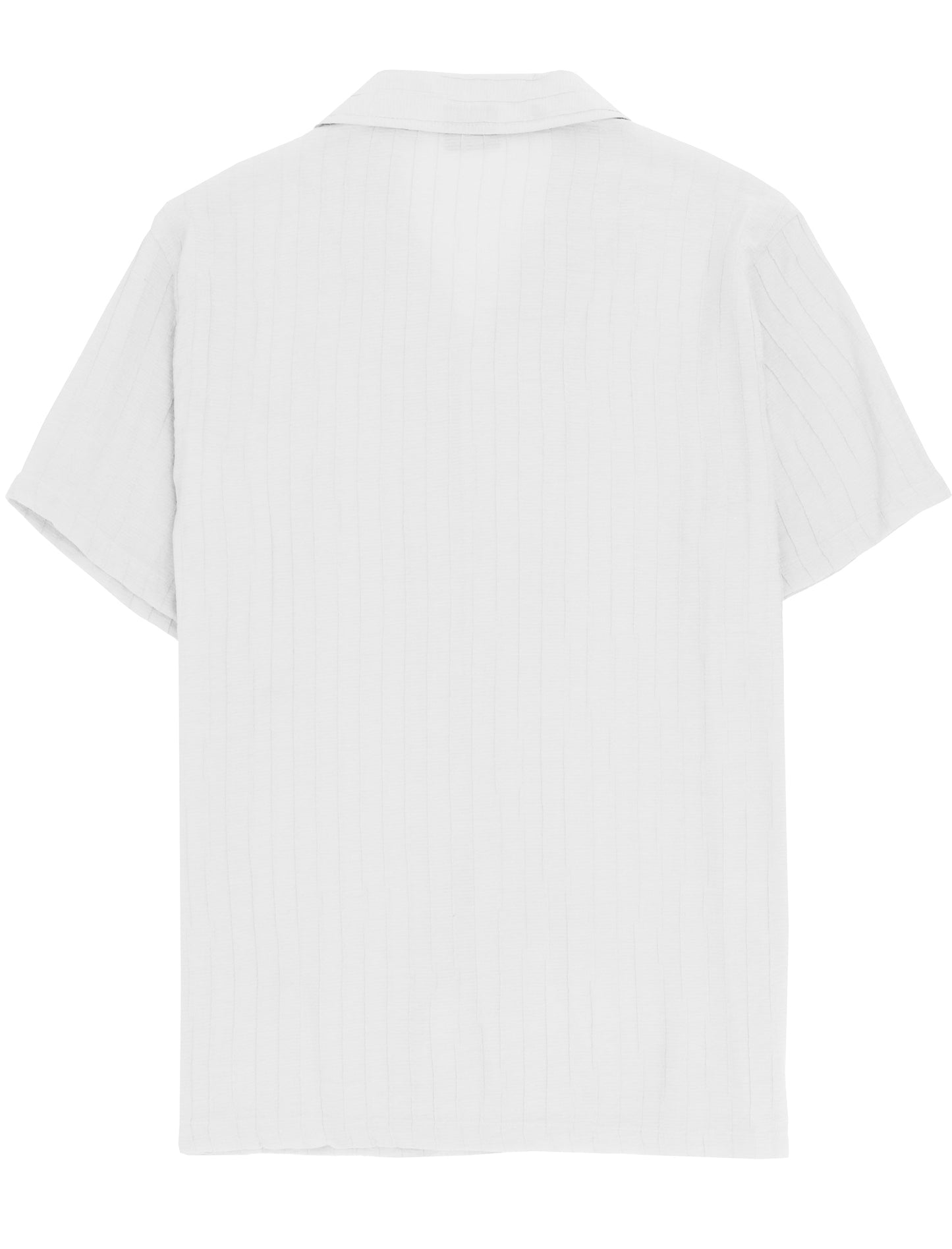 Capricorn White Textured Summer Shirt