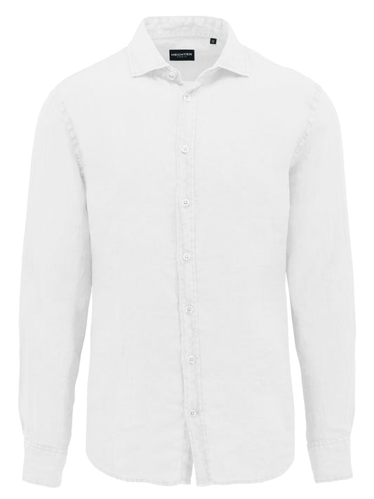 Sel White Linen Blend Summer Shirt
