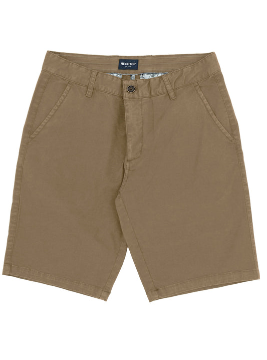 Lucas Tan Cotton Blend Shorts