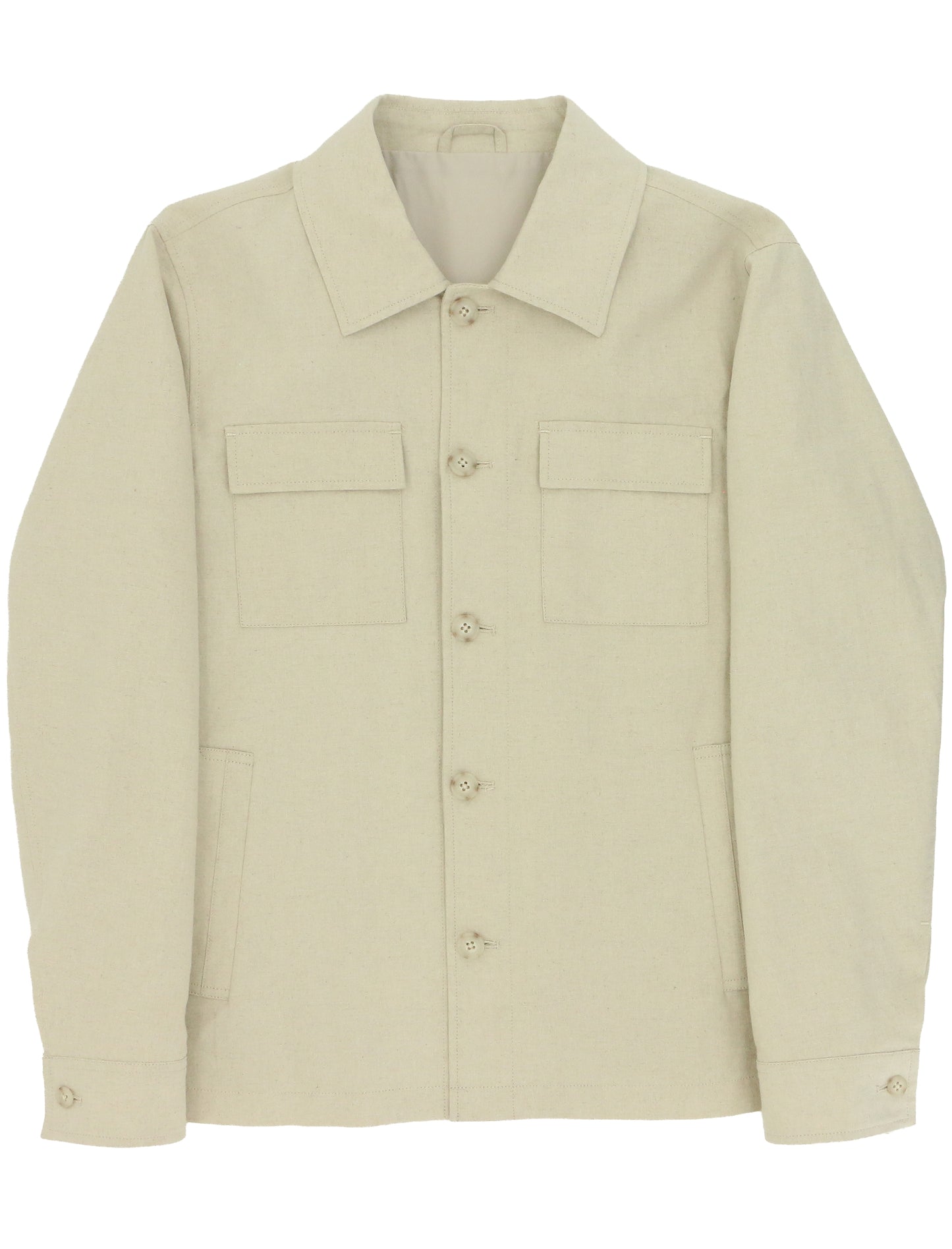 Chase Sand Linen Cotton Shacket