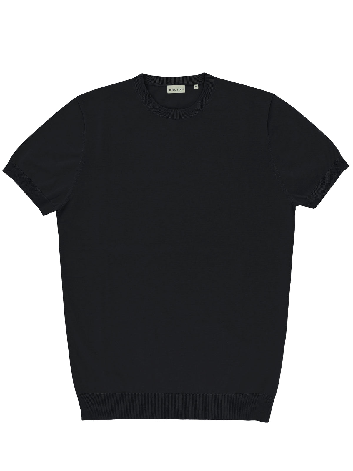 Eden Black Cotton Knit Tee