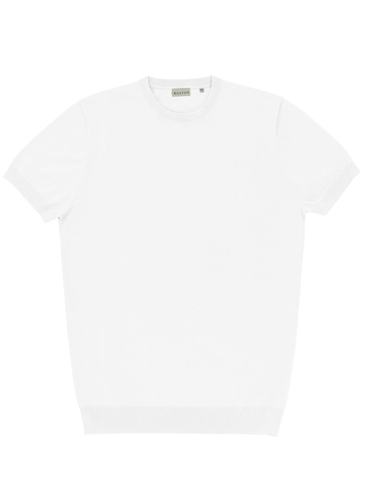 Eden White Cotton Knit Tee