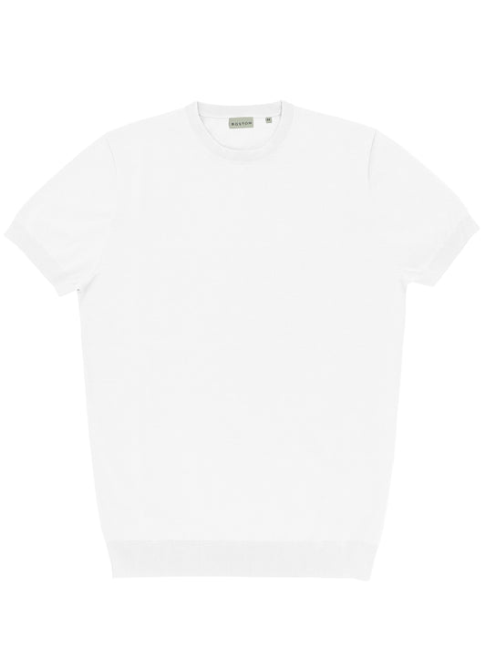 Eden White Cotton Knit Tee