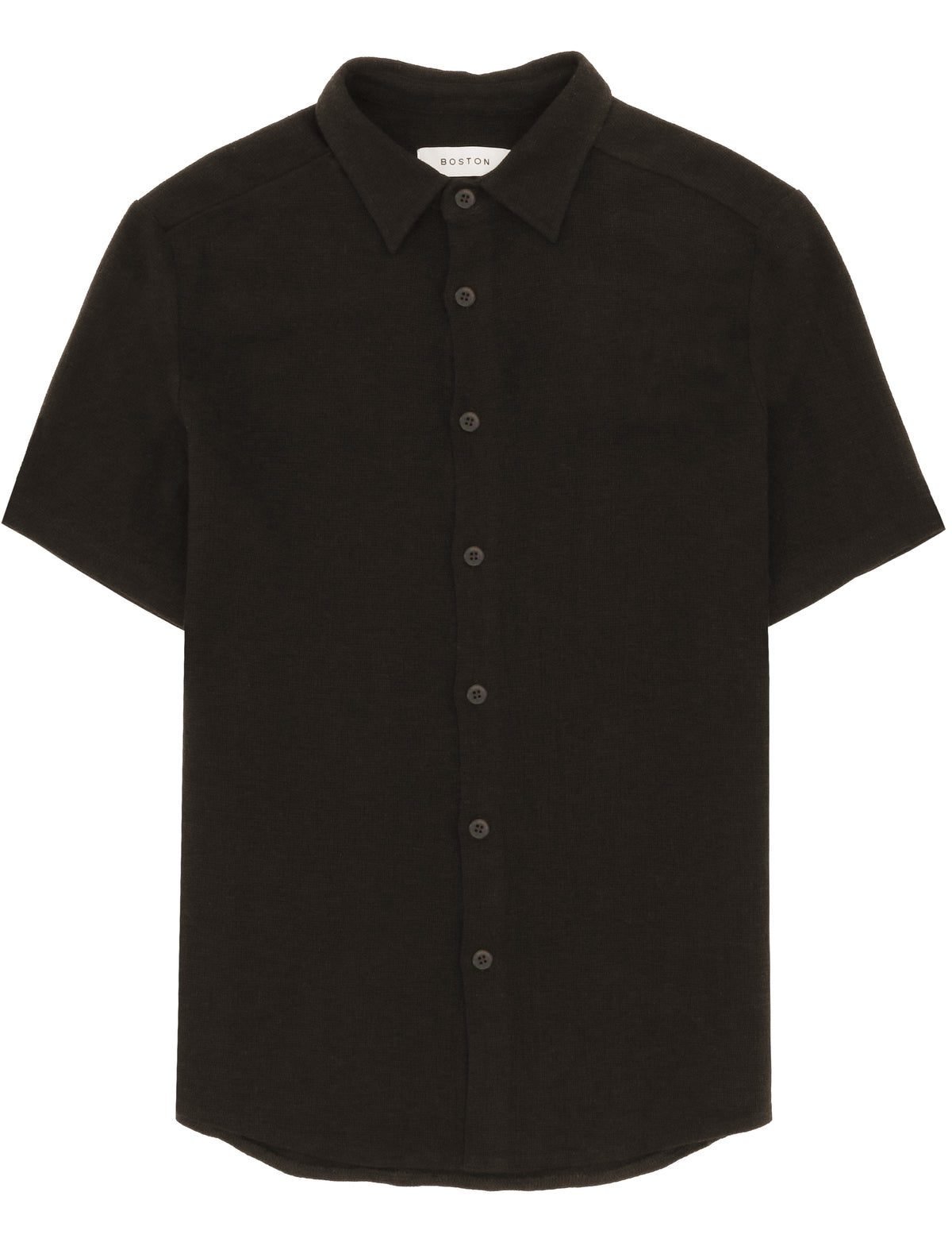Noah Brown Knit Short Sleeve Shirt