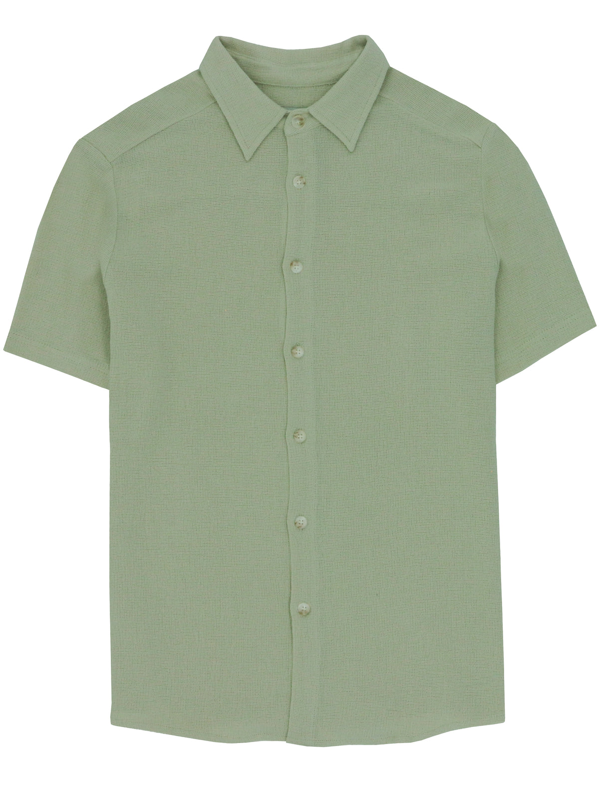 Noah Green Knit Short Sleeve Shirt
