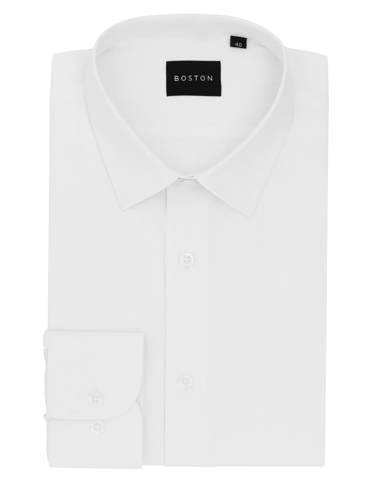 Liberty White Self Stripe Business Shirt