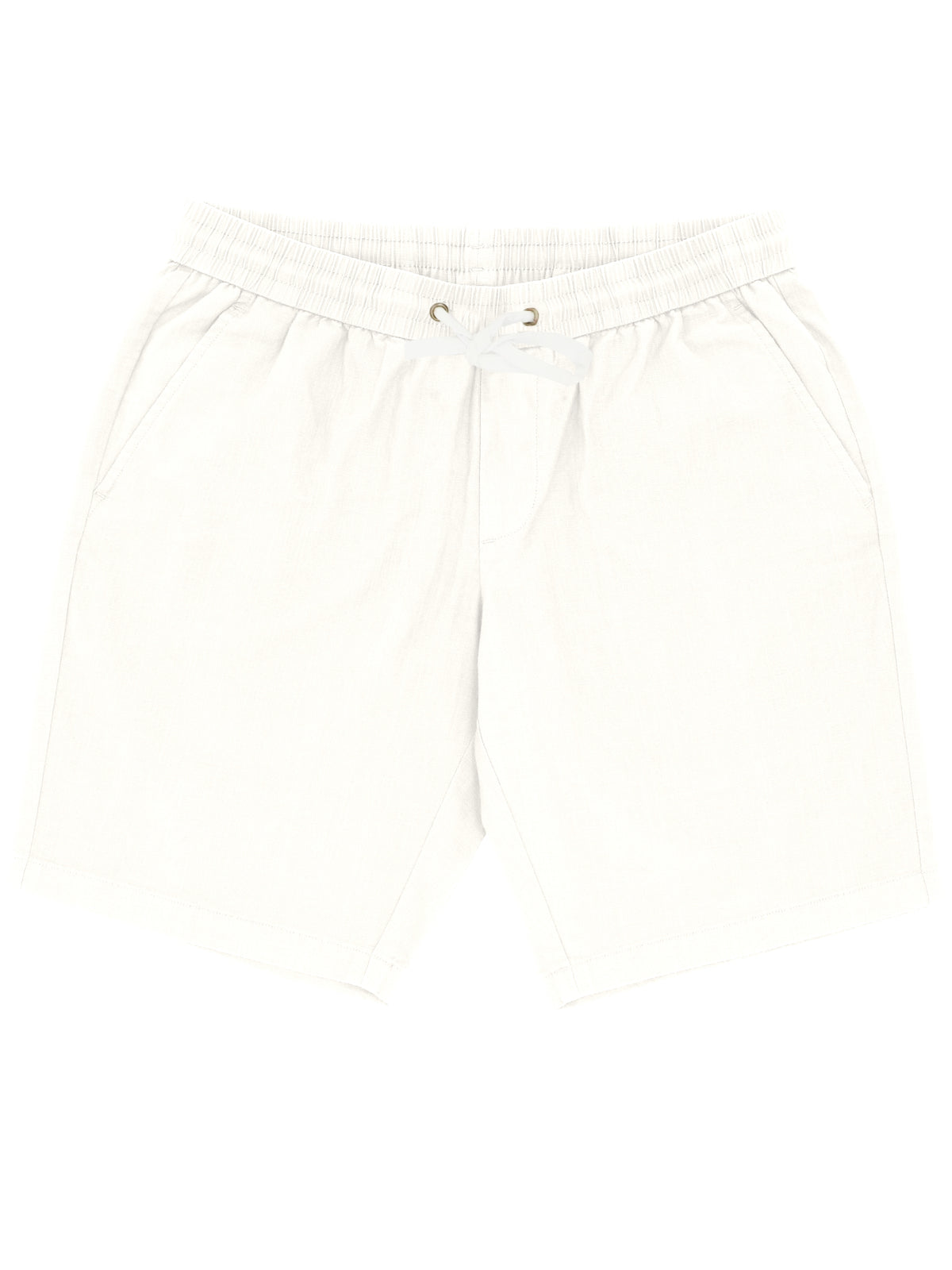 Max White Cotton Drawstring Shorts