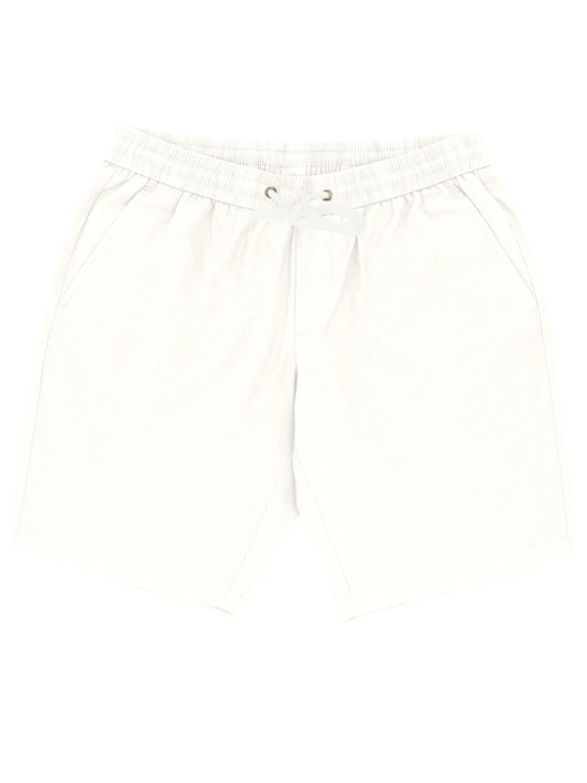 Max White Cotton Drawstring Shorts