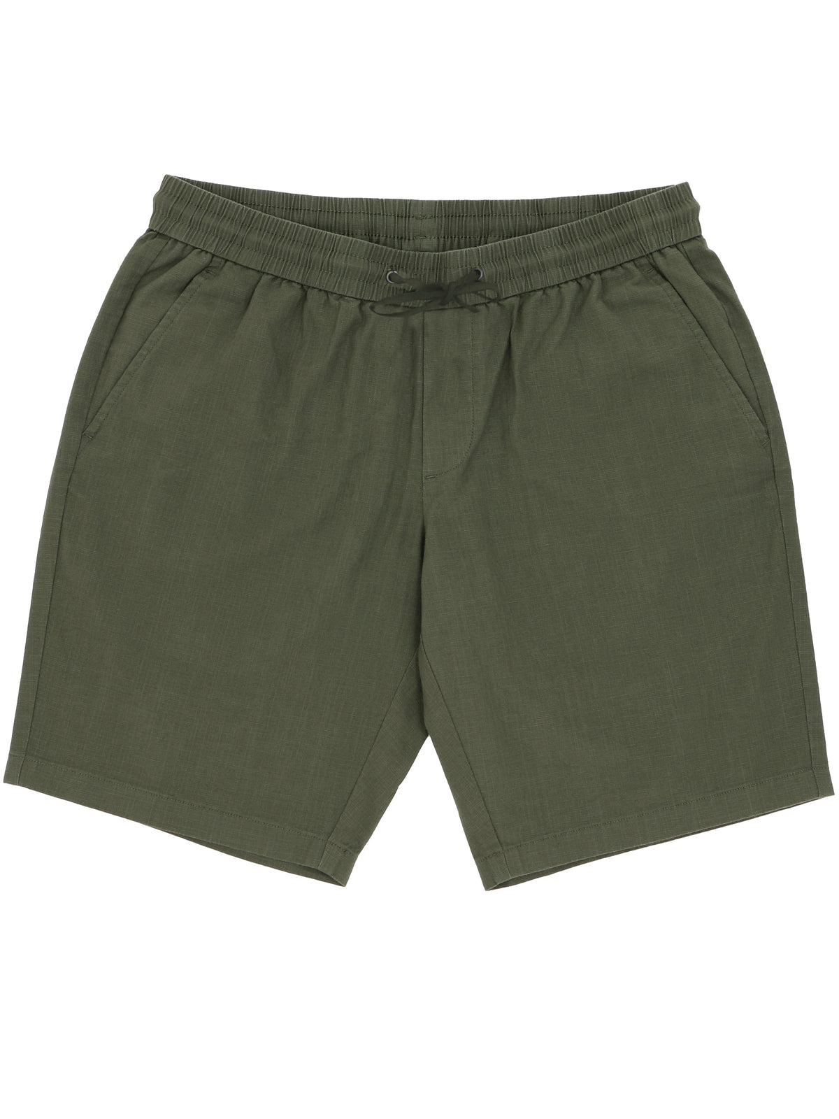Max Olive Cotton Drawstring Shorts