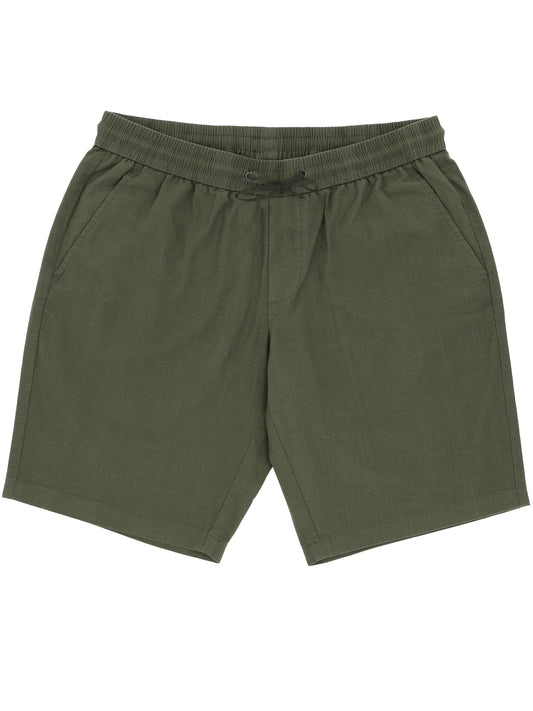 Max Olive Cotton Drawstring Shorts