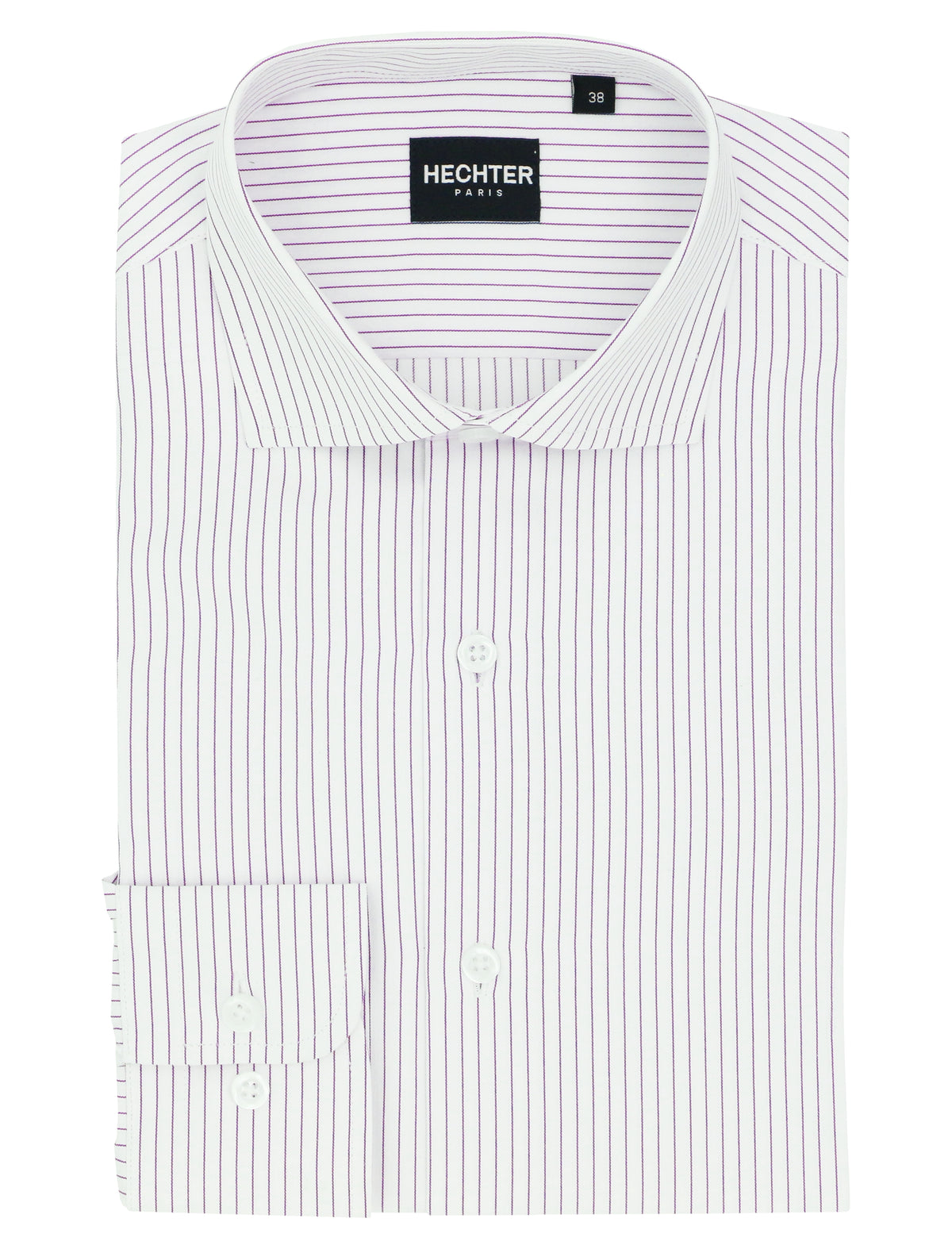 Jacque Purple Pinstripe Cotton Blend Business Shirt